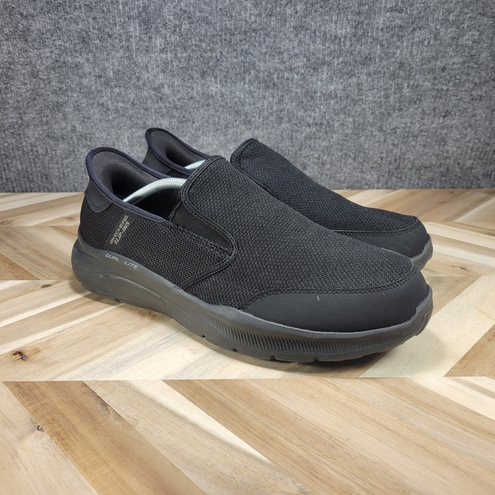 Skechers Drayze Black Slip Ins Hands Free Equalizer 5.0 Size 11.5 Extra Wide WW